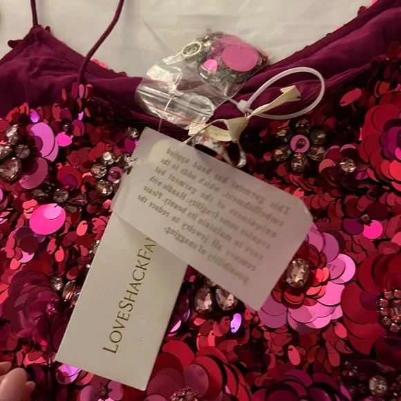 LoveShackFancy Rutherford Dress in Rouge Poppy NWT - Picture 6 of 9